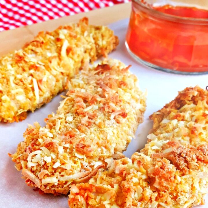 Coconut Chicken Tenders With Mango Chili Dipping Sauce My Homemade Roots