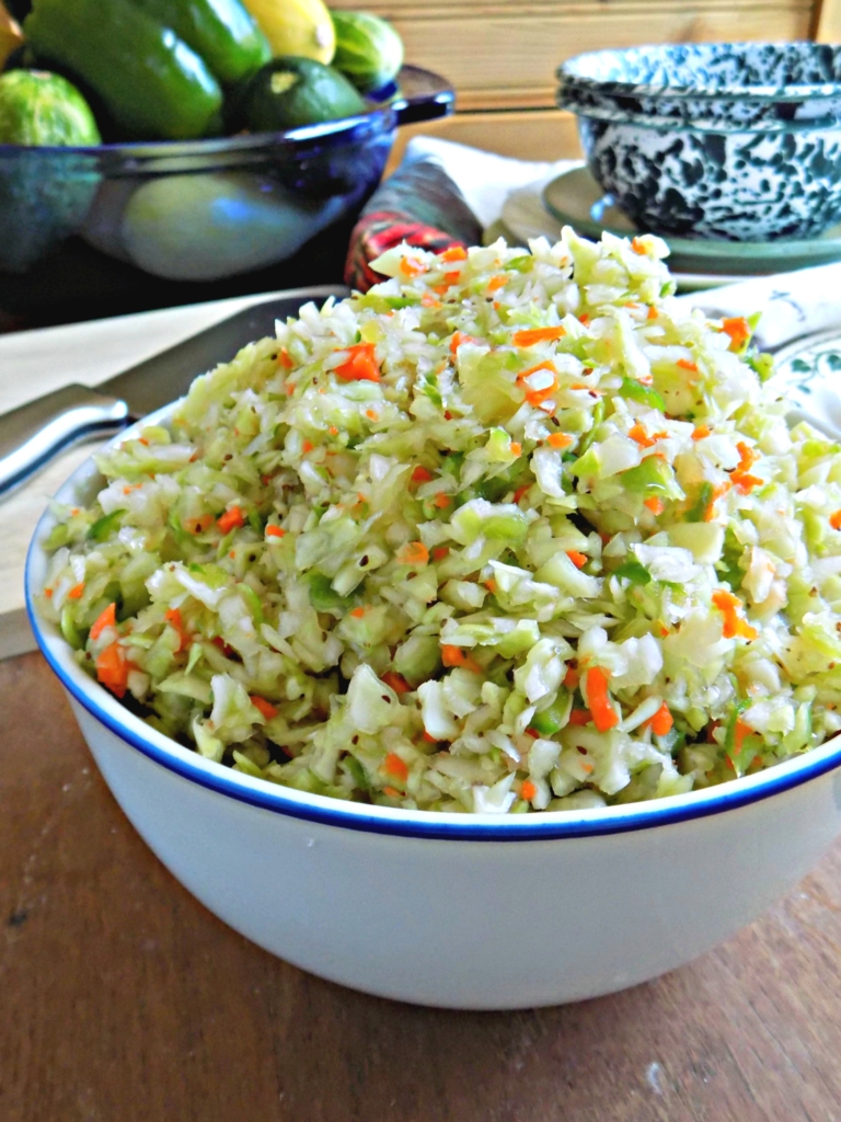 PA Dutch Pepper Cabbage Slaw (aka Moravian Slaw, freezer slaw)