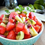 Watermelon and Cucumber Salad