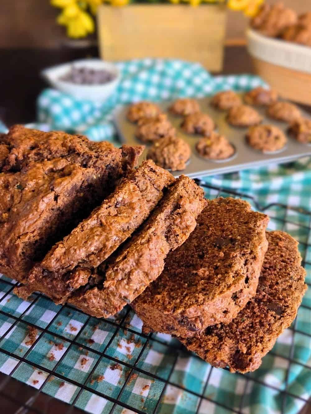 Loaf of Double Chocolate Zucchini Bread