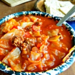 Hearty Homemade Stuffed Cabbage Soup