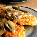 Chicken Schnitzel with Mushroom Cider Gravy