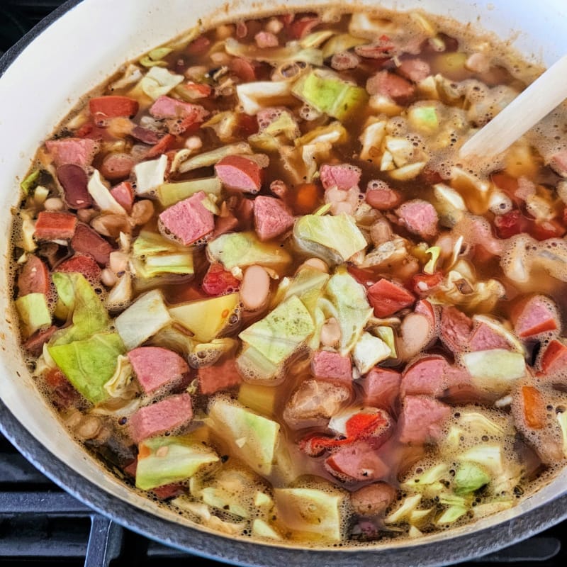 Easy and Hearty Kielbasa and 15 Bean Soup