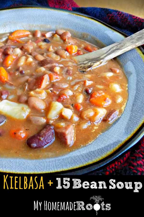 Sopa de kielbasa y 15 judías 