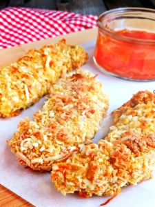 Coconut Chicken Tenders with Mango Chili Dipping Sauce