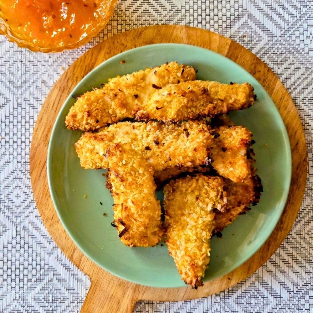Coconut Chicken Tenders with Sweet Chili Dipping Sauce