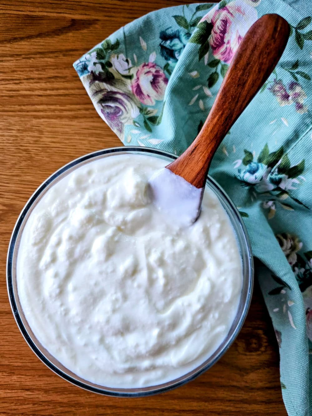 Bowl of homemade yogurt