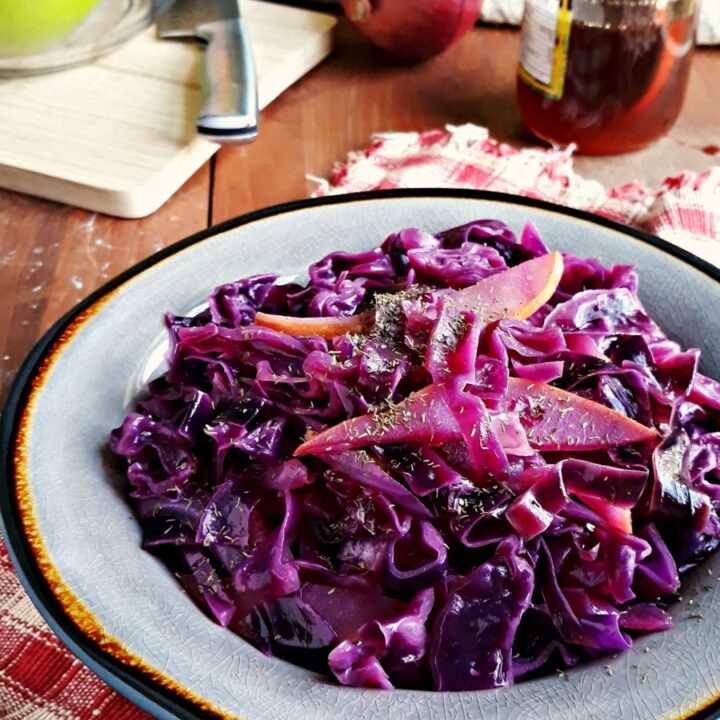 Braised Red Cabbage with Pears