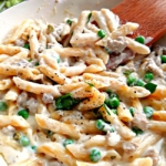 Creamy Turkey Pasta with Peas