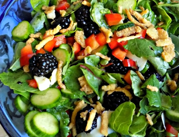 Blackberry and Baby Greens Salad
