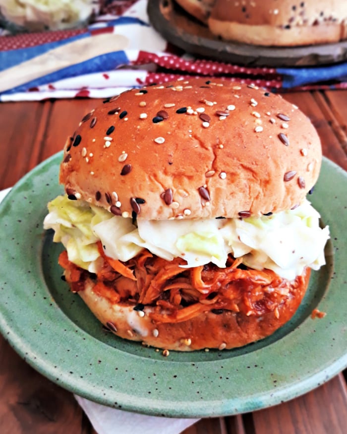 Slow Cooker Pulled BBQ Chicken - My Homemade Roots