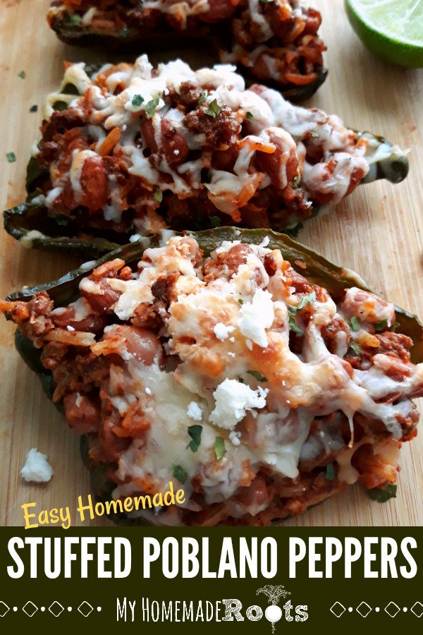 Easy Homemade Stuffed Poblano Peppers