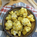 Curry Roasted Cauliflower a perfect side dish for a cozy fall dinner