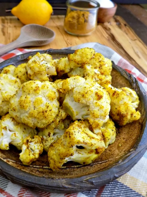 Curry Roasted Cauliflower - My Homemade Roots