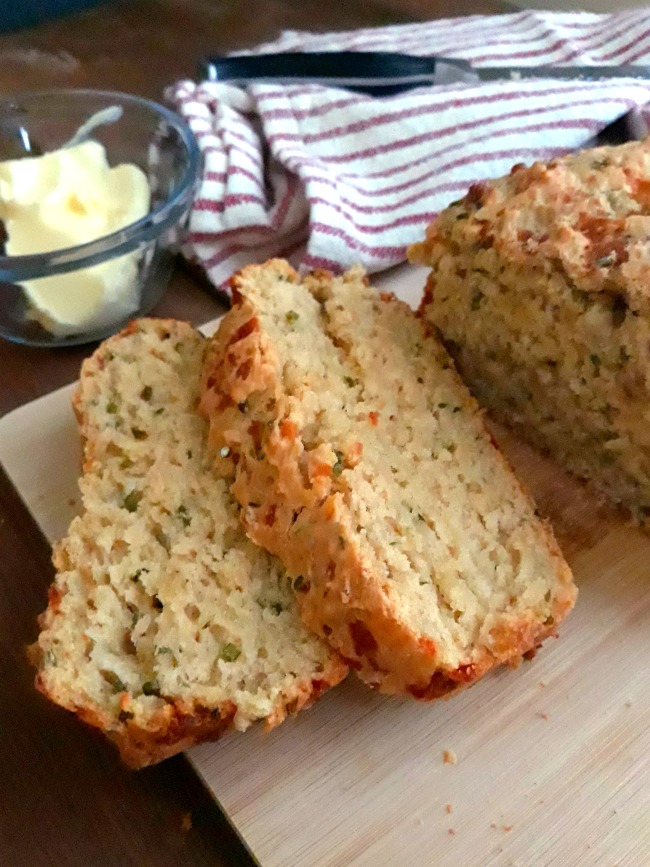 A Crusty Loaf of Flavorful Cheddar Onion Beer Bread