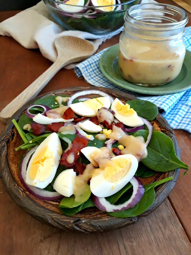 Spinach Salad with Hot Bacon Dressing