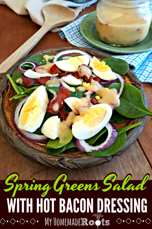 Spring Greens Salad with Hot Bacon Dressing