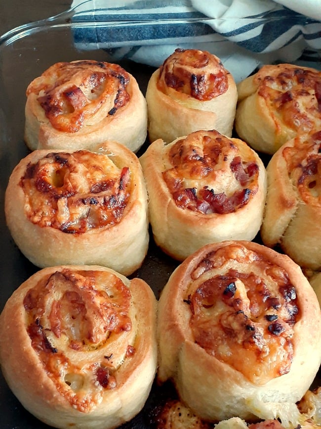 Homemade From-Scratch Ham and Swiss Pinwheels