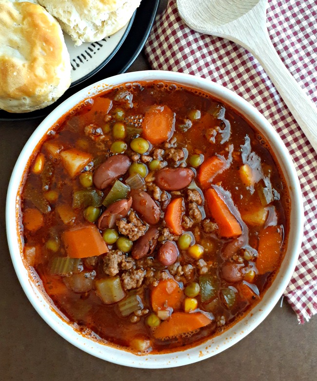 Big Batch Country Beef Vegetable Soup Freezer Meal