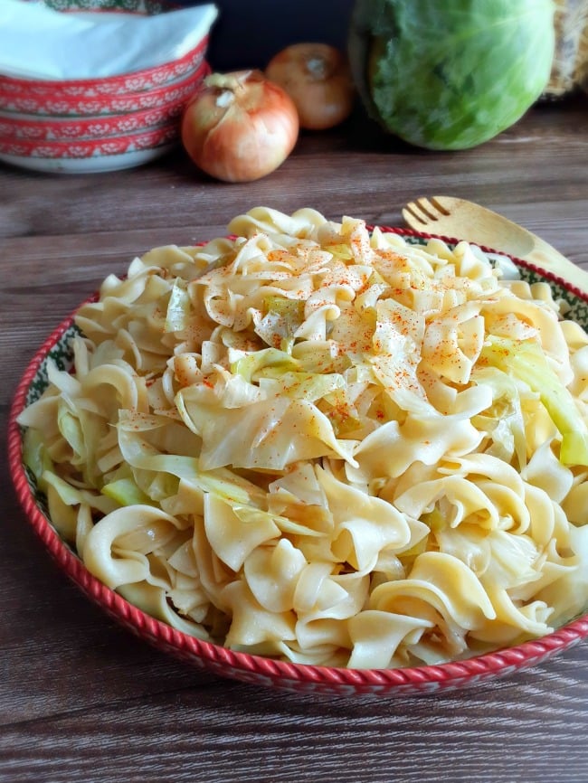 Fried Cabbage and Noodles (Haluski)