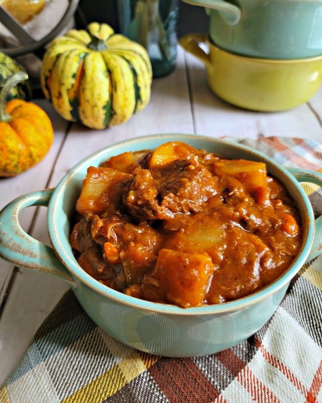 Bowl of Autumn Harvest Beef Stew