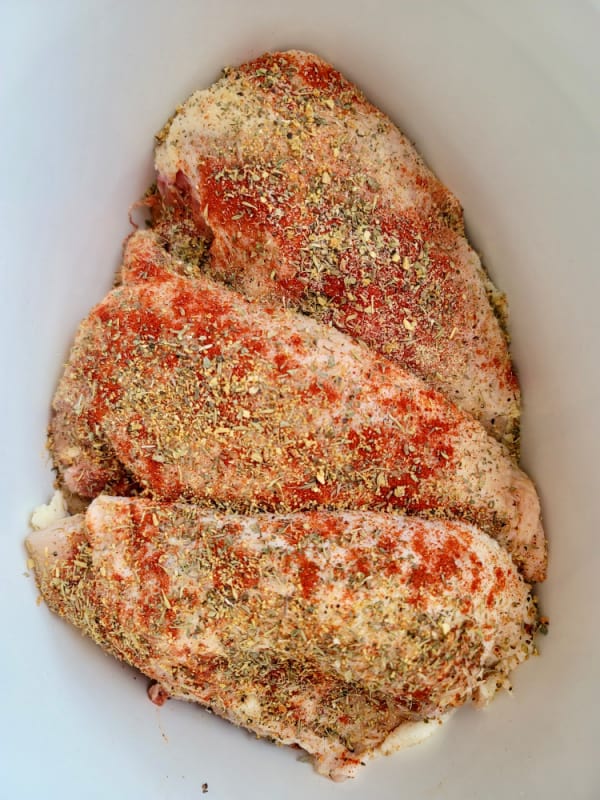 Split Chicken Breasts in the Slow Cooker