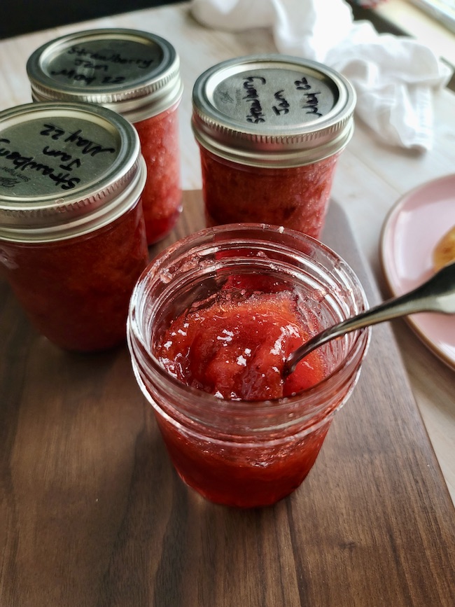 Jar of Homemade Strawberry Jam