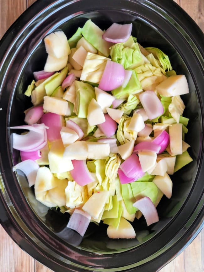 Slow Cooker Kielbasa Cabbage and Potatoes