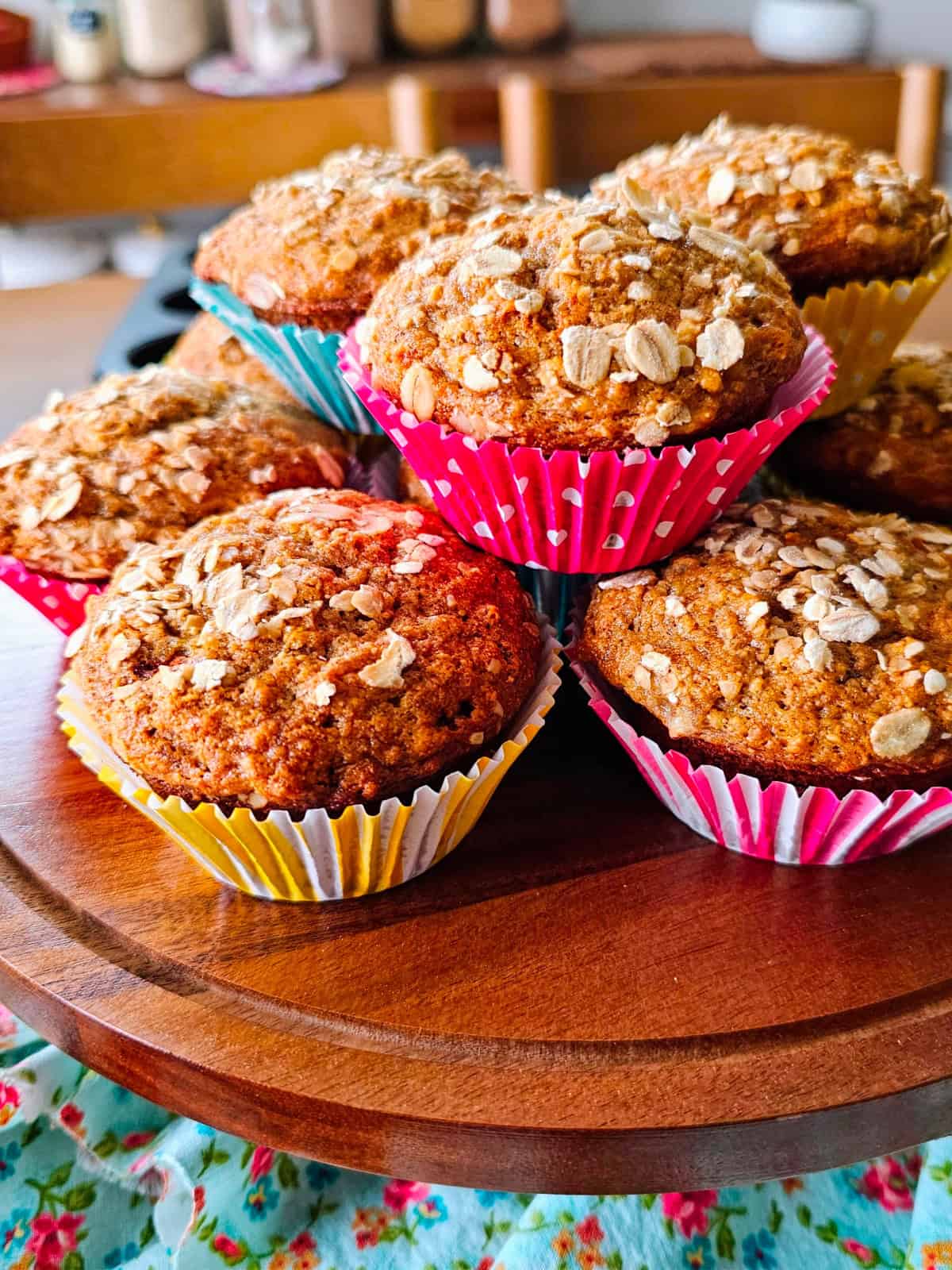 Whole Grain Banana Muffins Sweetened with Honey
