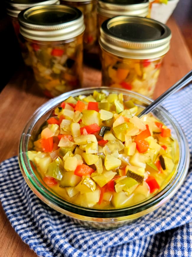 Homemade Zucchini Relish for Canning or Freezing
