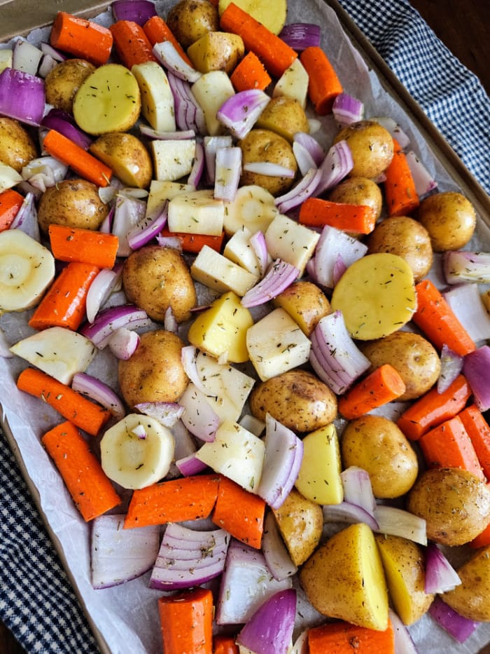 Sheet Pan Oven Roasted Root Vegetables