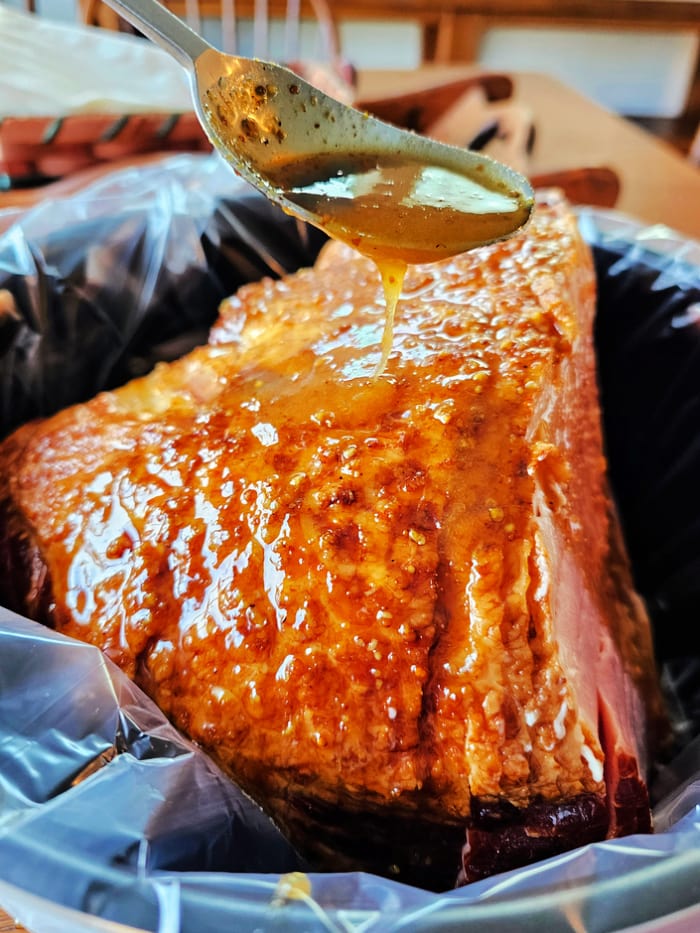 Bone-In Crockpot Ham with Honey Mustard Glaze