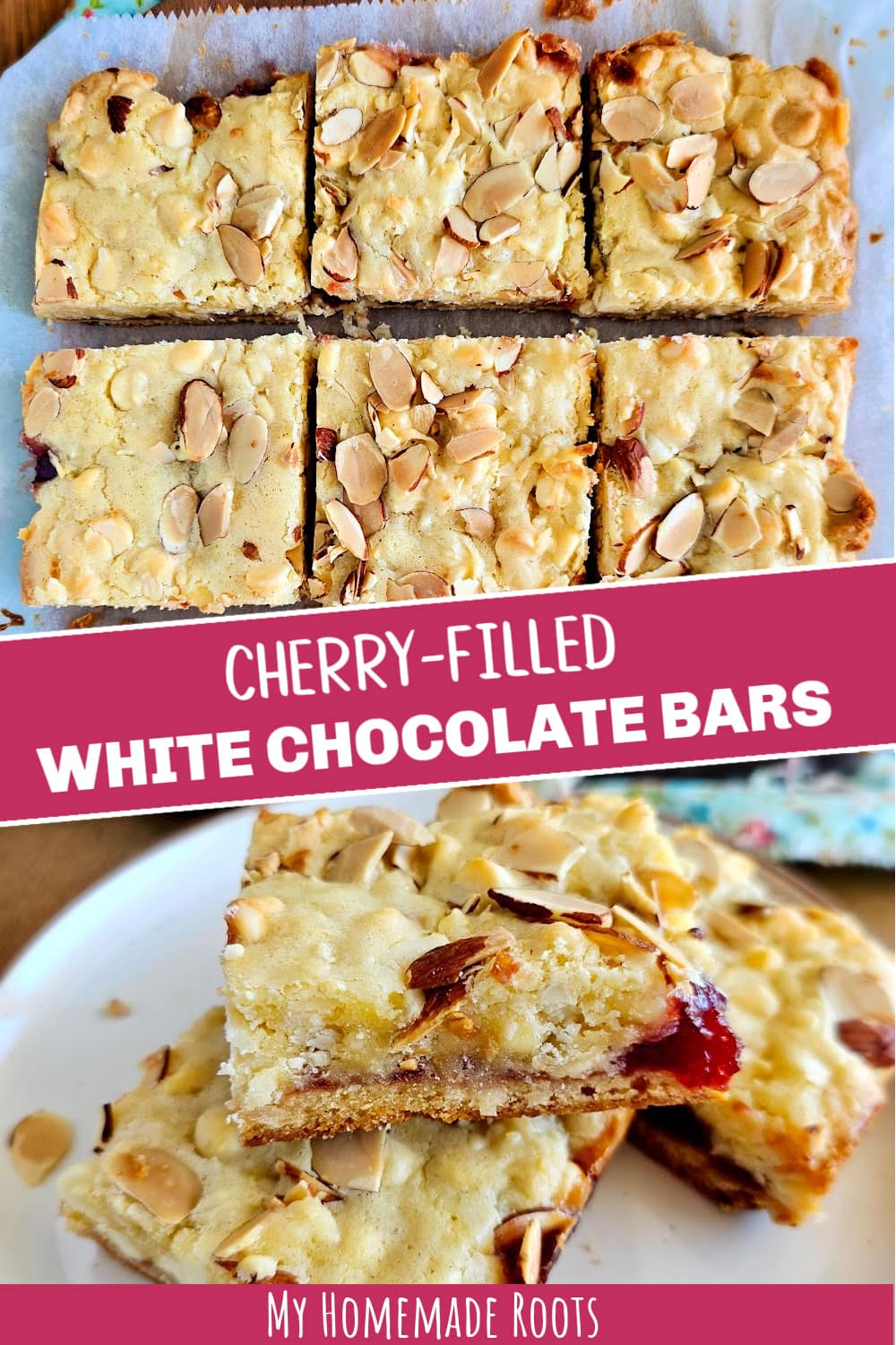 Cherry-Filled White Chocolate Bars
