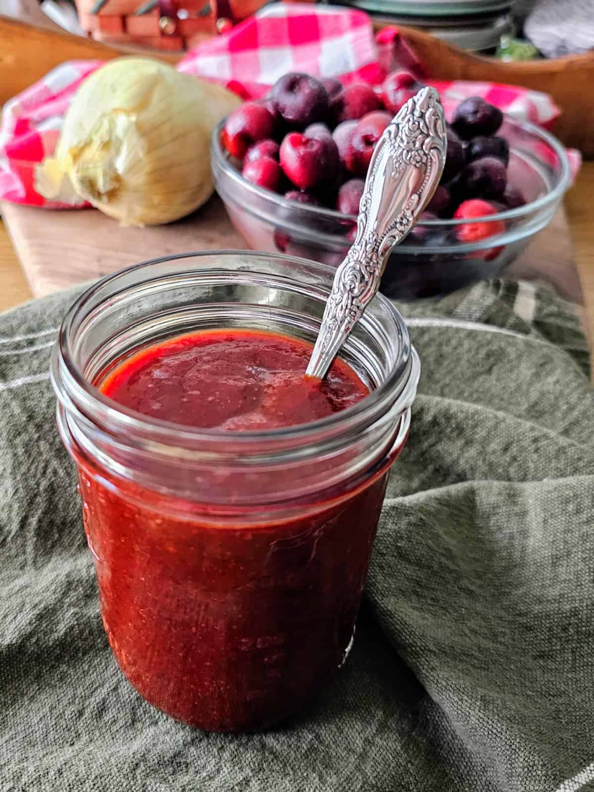 Sweet & Smoky Cherry BBQ Sauce (Made with Real Cherries)