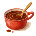 Watercolor saucepan icon