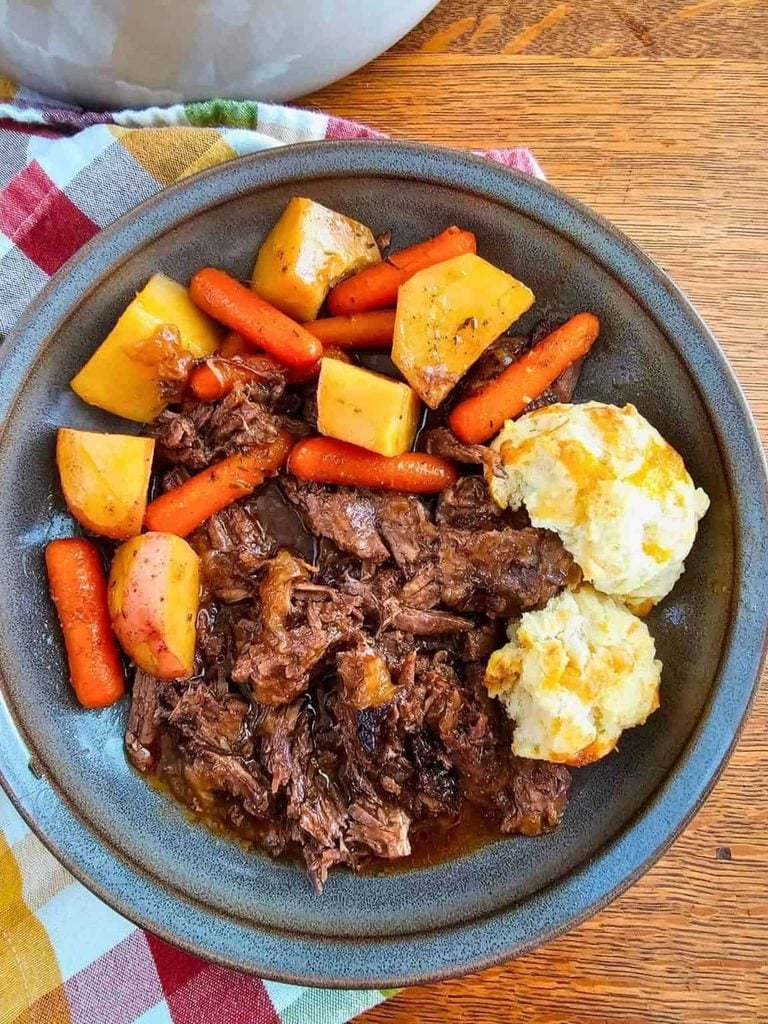 Old-Fashioned Oven Pot Roast with Carrots and Potatoes